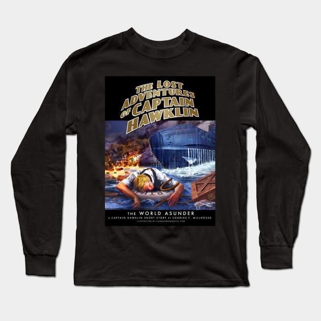 The Lost Adventuresof Captain Hawklin: The World Asunder Long Sleeve T-Shirt by Plasmafire Graphics